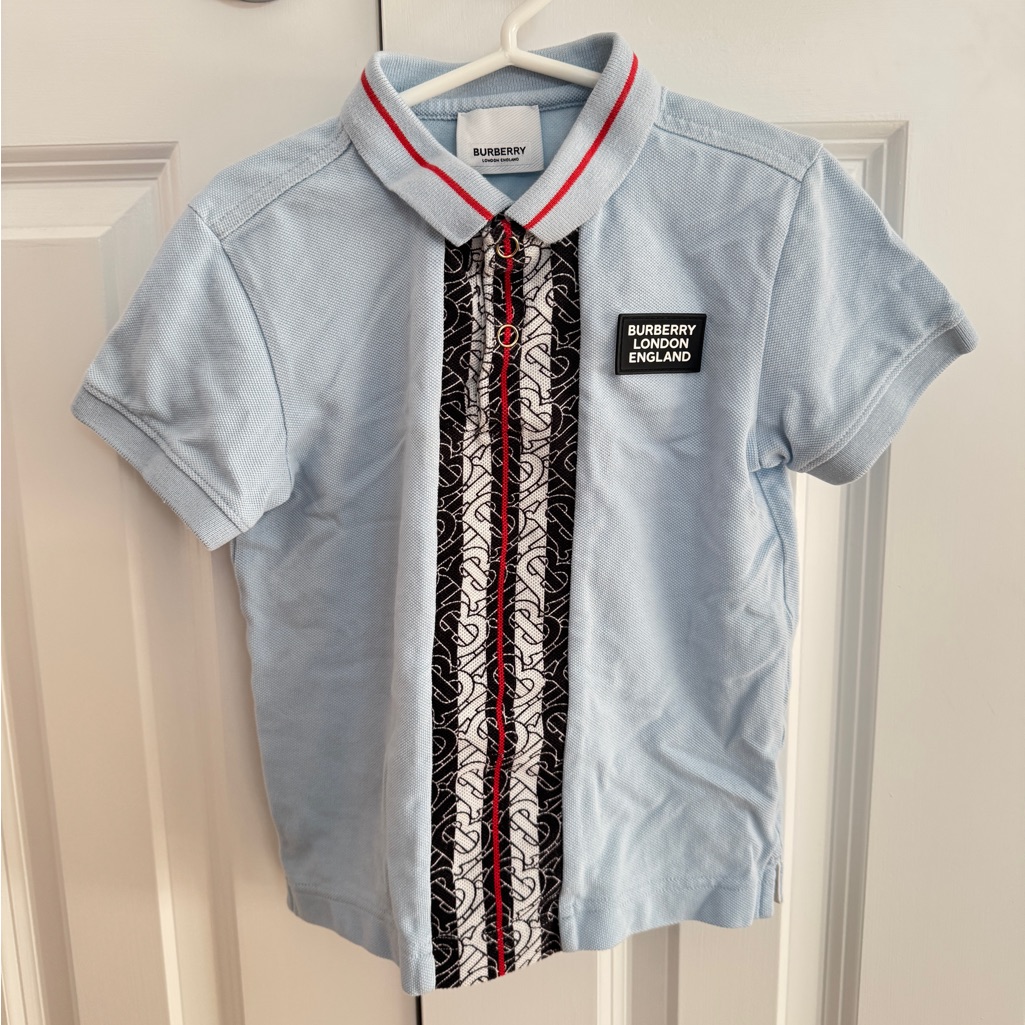 Burberry Kid’s Light Blue Polo Shirt, 6t